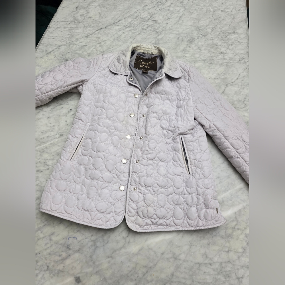 Coach Women's Quilted Light Lavender Jacket